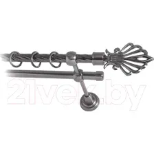 Карниз для штор Lm Decor Веер 006 2р витой (антрацит, 4м)