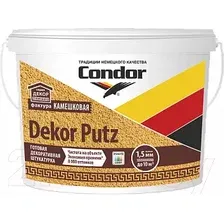 Штукатурка готовая декоративная CONDOR Dekor Putz камешковая 1.5мм (25кг, белый)