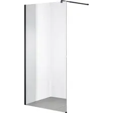 Душевая стенка Saniteco Walk-In SN-W8TB80 (80x200, прозрачное стекло, черный профиль)