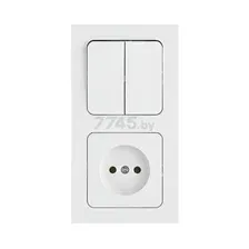 Блок розеток Bylectrica Astrum 2В-РЦ-7521 (белый)