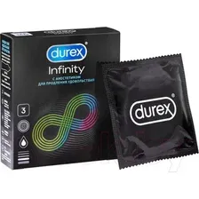Презервативы Durex Infinity №3 гладкие с анестетиком