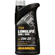 Моторное масло Mannol Longlife 508/509 0W-20 SP RC 1л