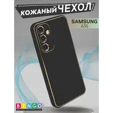 Чехол-накладка Bingo Gold Line для Galaxy A35 (черный)