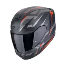 Мотошлем Scorpion Exo Exo-391 Aaxo (р. M, черный матовый/красный/серебристый)