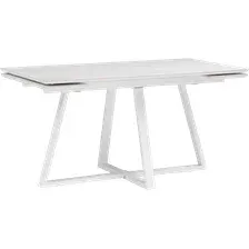 Обеденный стол Notta Памелла 140/200х80 / 617086 (белый мрамор alpin white /snow white/белый)