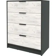 Комод Интерлиния Концепт КТ-К80 (дуб белый/антрацит)