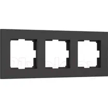 Рамка для выключателей и розеток Werkel W0032908 (черный матовый)