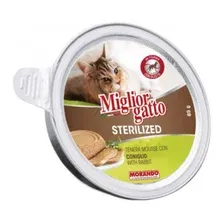Влажный корм для стерилизованных кошек MORANDO Miglior Gatto Steril кролик ламистер 85 г (8007520014632)