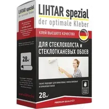 Клей LIHTAR для стеклохолста и стеклотканевых обоев, 250 г