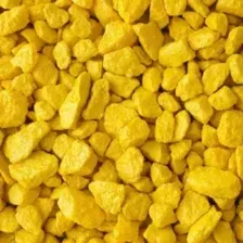 Щебень окрашенный мраморный, желтый 5-10мм 20 кг