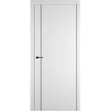 Дверь межкомнатная Basic 1 700х2000 мм., Emalex Ice ABS Black молдинг черный
