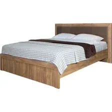 Кровать Genesis Мебель Светлана 1 1600 (дуб золотой/Levis 05)