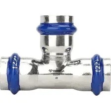 Тройник Varmega Inox Press раструбный 22х22х22 / VM718222222