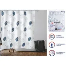 Шторка-занавеска для ванны Perfecto Linea Harmony 36-118015 (цветы)