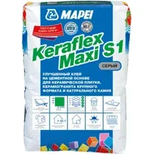 Клей для плитки Mapei Keraflex Maxi S1 (25кг, белый)