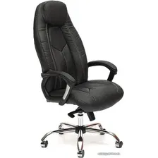 Офисное кресло TetChair Boss Lux (иск.кожа, кожзам черный/черный перфорированный 36-6/36-6/06)