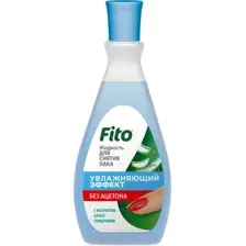 Жидкость для снятия лака Fito Косметик Увлажняющий эффект с экстрактом алоэ и глицерином без ацетона (100мл)