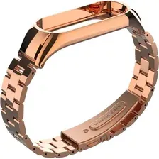 Ремешок для умных часов Bingo Stainless для Xiaomi Mi Band 3 (розовое золото)