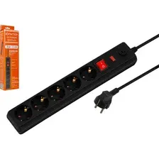 Фильтр сетевой Юпитер JP8501-11 3м, 5 роз (черный)