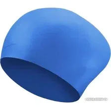 Шапочка для плавания Nike Long Hair Silicone NESSA198460 (голубой)