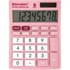 Калькулятор Brauberg Ultra Pastel-08-PK / 250514 (розовый)