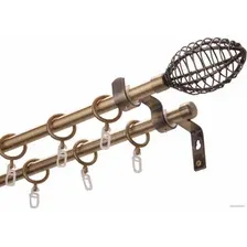 Карниз для штор Lm Decor Лайт Гранд Марио 25мм+16мм двухрядный (антик, 2м)