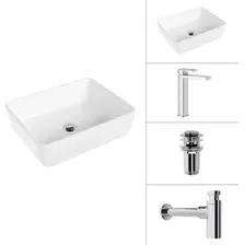 Умывальник Lauter 21674  Cascade 21СК0655C  сифон 21635CH  дон.клапан 21190CH (хром)