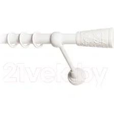 Карниз для штор Lm Decor Византия 066 1р гладкий 25мм (белый глянец, 2м)
