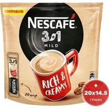 Кофейный напиток Nescafe 3в1 Мягкий (20x14.5г)