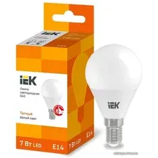 Светодиодная лампочка IEK LED Globe G45 600lm 3000K E14
