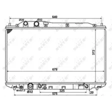 радиатор системы охлаждения АКПП Honda Civic VII 14i 16V 05 NRF 58379