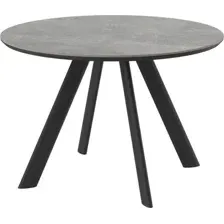 Кухонный стол Мамадома Rondy-116 d116 (dolmen grey premium cer/черный)