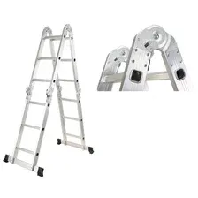 STARTUL ST9732-03 Лестница алюм. многофункц. 4х3 ступ. (стрем.-175см, лестн.-360см) 10,5кг (ST9732-03) (шарнирное соединение)