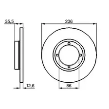 Тормозной диск BOSCH 0 986 478 712 полный , передняя ось