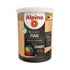 Лак акриловый ALPINA Аква Для стен и потолков шелковисто-матовый 0,9 л (948106725)