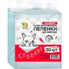 Одноразовая пеленка для животных Four Pets PFA102-30 (45x60см, 30шт)
