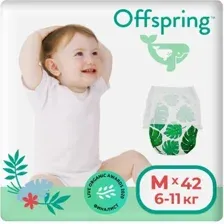 Трусики-подгузники Offspring M 6-11кг Тропики (42 шт)