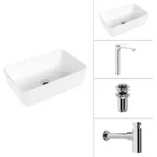 Умывальник Lauter 21674A + Rio 21AM12672 + сифон 21635CH + дон.клапан 21190CH (хром)