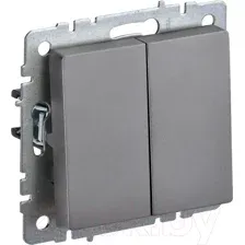 Выключатель IEK Brite BR-V22-0-10-K46 (сталь)