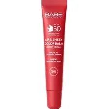 Бальзам для губ Laboratorios Babe Бальзам-тинт для губ и щек SPF 50 тон Red (20мл)