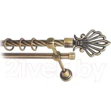 Карниз для штор Lm Decor Веер 006 2р витой (антик, 3.2м)