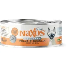 Консервированный корм для кошек Naxos Adult курица/перепелка 85 г