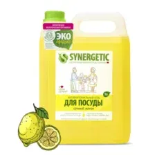 Средство для мытья посуды Synergetic сочный лимон, 5 л