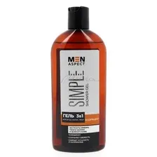 Гель для душа MEN ASPECT SIMPLE 3 в 1 Бодрящий, 500 мл