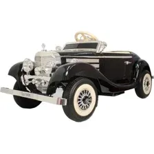 Детский автомобиль RiverToys Mercedes-Benz Typ 540K / M111MM (черный глянец)