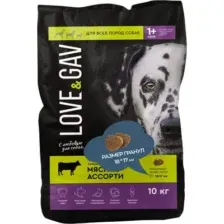 Сухой корм для собак LoveGav Мясное ассорти 10 кг