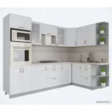 Готовая кухня Интерлиния Мила Крафт 1.68x2.8 правая (дуб полярный)
