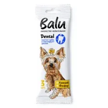 Лакомство для собак BaLu Dental для малых и средних пород с кальцием, фосфором (36г)