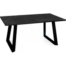 Кухонный стол DikLine ZLS140 Black (мрамор блэк)