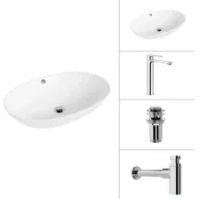 Умывальник Lauter 21709 + Moon 21СK81691C + сифон 21635CH + дон.клапан 21190CH (хром)